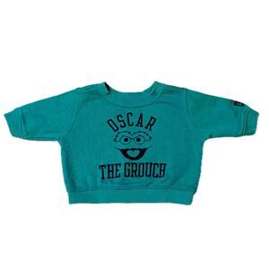 Baby Gap Oscar the Grouch Sesame Street 0-3m sweatshirt green